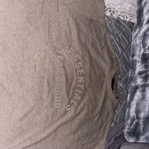 Fear of God Essentials Heather Grey Heavy Long Sleeve T-Shirt